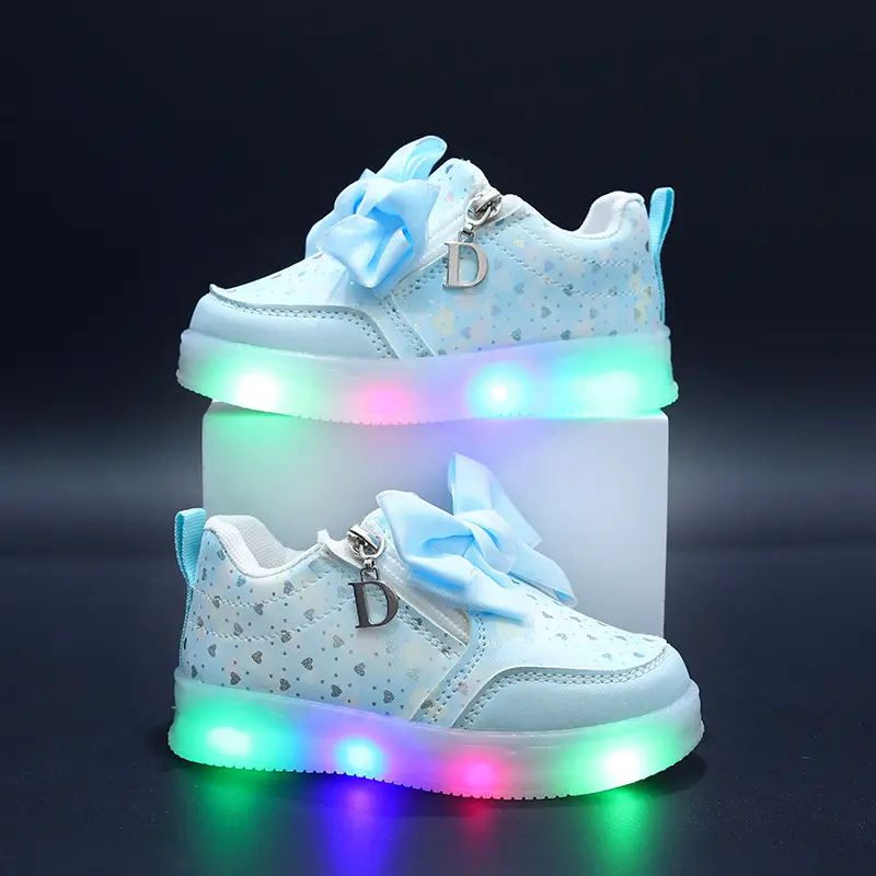 2024 Spring and Autumn New Casual Shoes for Girls Princess Soft Bottom Sneakers with Comfortable Bow Children's Shoe