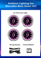 Kit d'éclairage d'ambiance intérieur LED 256 couleurs pour Mercedes-Benz Smart Coupé 453 - Accessoires de décoration