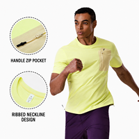 Chemises décontractées à carreaux pour hommes, taille américaine, t-shirts à manches courtes avec poche, coupe ample, pour la gym et le fitness, col rond, grande taille, respirant