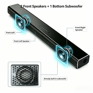 Nuova Soundbar 2.1 2026 con Subwoofer, Potenza di Picco 100W, Altoparlante Wireless Bluetooth 5.3 per TV e Sistemi Home Theater, Gadget Tecnologici - Product Image 6