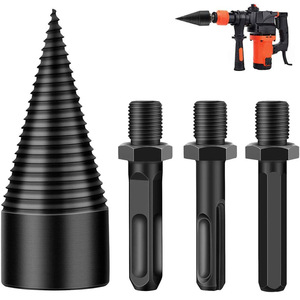 <b>Wood</b> Splitting <b>Drill</b> <b>Bit</b> Steel Cone For Electric Hammer <b>Drill</b> Impact <b>Drill</b> <b>Wood</b> Chopping Tool - Product Image 2