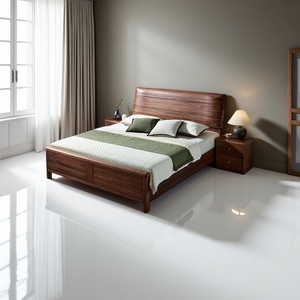 Letto Matrimoniale/King Size in Legno di Noce Massiccio Moderno Personalizzato per Hotel, Appartamenti e Camere da Letto Elande - Product Image 5