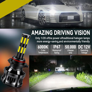 Bombilla LED H4 de 16 Lados para Faros Delanteros, Chip COB 360, 12V, 6000K, Temperatura de Color, para Autos Universales, Venta al Por Mayor de Fábrica - Product Image 4