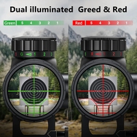 CVLIFE Lunette de Visée Professionnelle 6-24x50 Longue Portée pour Chasse Tactique Éclairage Rouge Vert AO, Anneaux de Montage pour Point Rouge en Aluminium