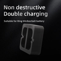 Chargeur de batterie V4 RV4 à double fente et charge non destructive pour sonnette vidéo Ring 2 3 4 3Plus Spotlight Stick Up Floodlight Cam