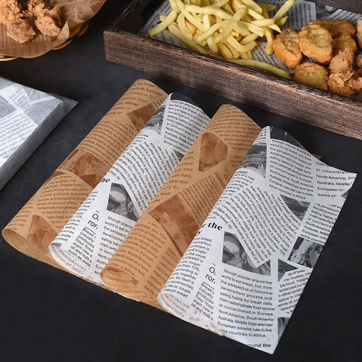 English Printed Newspaper Oil-Absorbing Cake Food Wrapping Paper