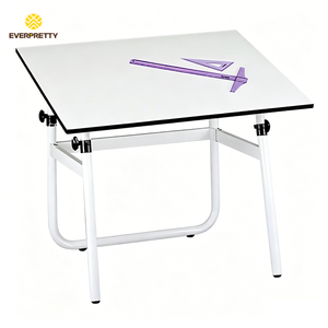 Table à dessin réglable en hauteur et en angle avec plateau inclinable, bureau de dessin technique <span class=keywords><strong>pour</strong></span> l'école, la salle d'art, le bureau CE - Product Image 1