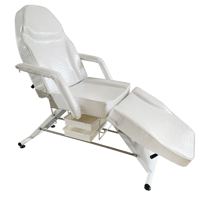 Mesa de masaje de aluminio portátil, cama de masaje de spa verde
