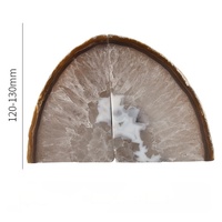 Serre-livres de luxe en agate naturelle, support de livres en pierre de cristal bleu, décoration pour la maison, le bureau et la bibliothèque, fabricant OEM ODM