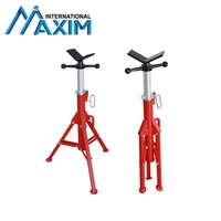 Nouveau support de tuyau en acier allié robuste, hauteur réglable, conception pliable en forme de V, support de soudage, capacité de 2500 lb, utilisation pour remorque