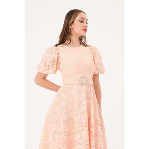 เสื้อทูนิคแขนยาวสีชมพูพาสเทลเรียบหรูสำหรับผู้หญิง แบรนด์ DANS คอทรงโอ ทรงพอดีตัว ใส่ได้ทุกฤดู - Product Image 4