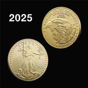 Монеты памятные с позолотой, на заказ, 2021-2025, с изображением орла, в американском стиле, металлические, для челленджей, оптовые заказы - Product Image 1