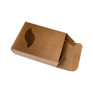 Kotak Kemasan Kartu Kertas Kerajinan Hadiah Kecil Dengan Jendela PVC Kotak Hadiah Kertas Kraft Mengkilap Kustom untuk Sabun Batang - Product Image 5