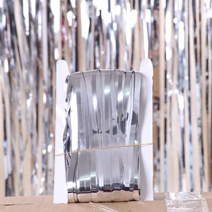 Fondale Metallico Argento con Frange Luccicanti per Matrimoni, Decorazione Murale per Feste, Sfondo per Cabina Fotografica, Tenda Glitterata - Product Image 6