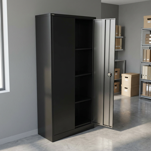 Armoire de classement métallique moderne personnalisée à 2 portes battantes pour bureau et atelier - Product Image 4