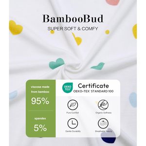 Conjunto de Pijama para Niños BambooBud, 2 Piezas, Manga Larga, Estampado de Corazones, Ropa de Dormir Unisex, Talla 6 Años - Product Image 3