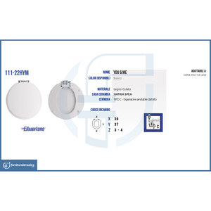 Couvre-siège de toilette pour Hatria-Spea Vaso You & Me Copriwater Product - Product Image 2