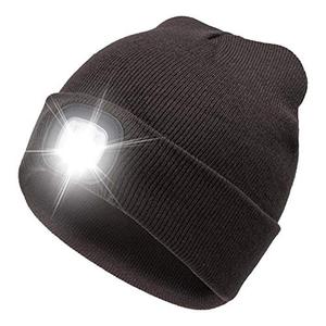Gorro de lana con batería de larga duración, con luz Led, para exteriores - Product Image 1