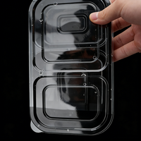 Boîte à lunch recyclable de haute qualité, durable, respectueuse de l'environnement, en matériau PP, épaisseur 0,3 mm, moulage par injection de qualité supérieure, personnalisable