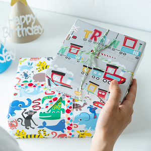 Vente en gros 80g de papier kraft pour la fête des enfants 43*300cm rouleau de papier d'emballage d'emballage pour cadeau de luxe personnalisé - Product Image 2
