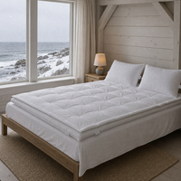 Surmatelas en coton de qualité hôtelière 5 étoiles, taille simple, 280 fils, design pliable, épaisseur 3-4 pouces, pour usage domestique et hospitalier