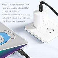 Kabel Data Pengisian Cepat TUTI Wholesale 3m Barid 240w, Kabel USB Tipe C ke Tipe C untuk Ponsel/Laptop/Tablet