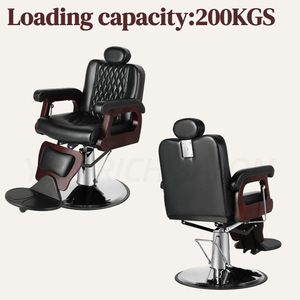 Chaise de barbier professionnelle, chaise de salon hydraulique inclinable, mobilier de salon classique en PU imperméable pour salon de coiffure, barbier pour <span class=keywords><strong>hommes</strong></span> - Product Image 5