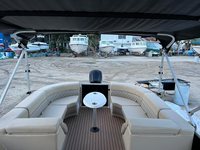 Bateau ponton en aluminium soudé certifié CE de 23 pieds (7 m) avec moteur de 150 CV, vitesse de 40-50 km/h, pour usage touristique sur lac et rivière