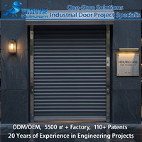 Portes commerciales personnalisées en usine, porte enroulable en alliage d'aluminium pour les constructeurs individuels, porte de devanture de magasin de détail