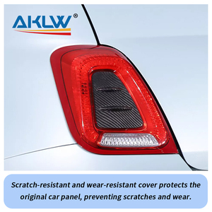 Para <span class=keywords><strong>Fiat</strong></span> 500 de <span class=keywords><strong>2021</strong></span> a 2023, Accesorios Exteriores de Fibra de Carbono Real, Cubierta Decorativa Central para la Luz Trasera - Product Image 6