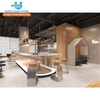 Designs de cafés 3D de luxe, mobilier de café en bois populaire, mobilier de bar sur mesure, mobilier de présentation pour magasins, mobilier de service pour café
