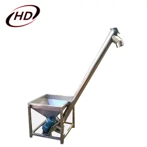 Food Industry Stainless Steel Inclined Hopper Auger Screw Conveyor For Powder Particle