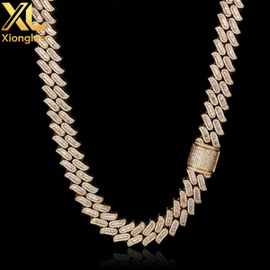 <b>Iced</b> <b>Out</b> Mens 18mm Miami Cuban Link Thick <b>Chain</b> Necklace Bling CZ 3 Row <b>Chains</b> Male Female Rapper Jewelries - Product Image 4