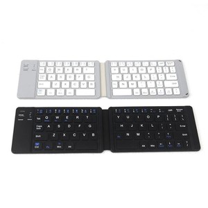 Mini teclado inalámbrico BT silencioso, recargable, ultrafino y plegable para portátil, tableta, teléfono, con diseño en francés, ruso, brasileño y árabe. - Product Image 1