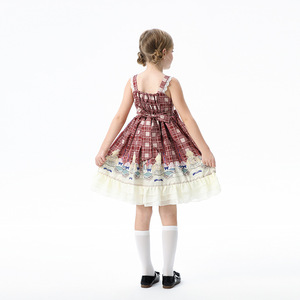 Disfraz de Vestido de Princesa Lolita con Tirantes Finos Estilo Granja Pastoral para Niñas, Halloween 2026, Vacaciones en Hawái - Product Image 3