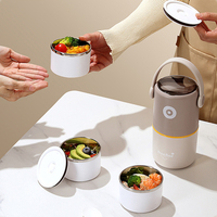 Boîte à nourriture portable Seau à dîner thermique à double couche pour Wokers de bureau ou boîte à lunch de conservation de la chaleur en acier inoxydable pour étudiants