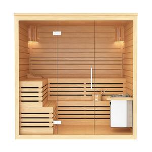 El último diseño de madera maciza para <span class=keywords><strong>1</strong></span> persona Sauna de infrarrojos para interiores Yoga Calefacción de madera para una sola persona Sauna de madera Seks Lay Down - Product Image 3