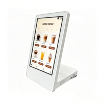 Terminal de punto de venta de autoservicio de 22 pulgadas con pantalla LCD y cámara para bar de café, sistema Android/Windows.