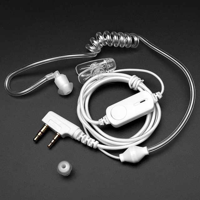 Ruibao Universal Two Way Radio Soft Acoustic Tube Earphone Security Guard Earpiece with MIC PPT 3.5mm ABS for Walkie Talkie