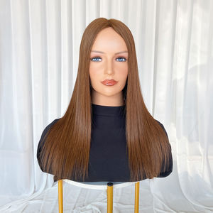 ท็อปเปอร์ผมแท้สีน้ำตาลเข้มแบบยุโรป  ท็อปเปอร์ผมแบบ Double Drawn  ฐานไหม  ท็อปเปอร์ผมแบบเย็บด้วยเครื่อง  วิกผมท็อปเปอร์สำหรับผู้หญิงที่มีปัญหาผมร่วง - Product Image 2