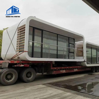 Maison-capsule en acier de luxe - Maisons-conteneurs pour usage d'appartement, design moderne, avec toilettes