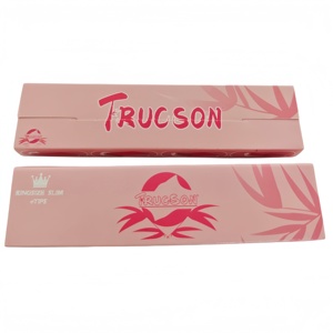Papel de Liar TRUCSON Rosa, Tamaño King Size, 32 Hojas con Filtros, Fibra Vegetal Natural, Combustión Lenta, Sin Cloro, Sin Colorantes - Product Image 3