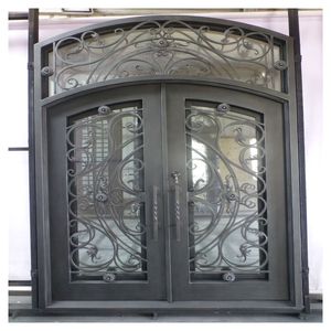 Portail double en fer forgé sur mesure Prima, style européen, pour <span class=keywords><strong>entrée</strong></span> de villa et jardin, fabrication chinoise - Product Image 4
