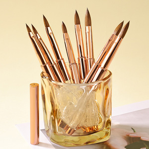 Pinceau à ongles professionnel en pur Kolinsky pour la sculpture 3D, l'extension d'ongles, la poudre acrylique, la manucure, utilisation en salon - Product Image 5