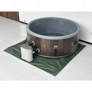 Piscine à bulles <span class=keywords><strong>gonflable</strong></span> |   Bain à remous compact idéal pour patio, balcon et petits espaces - Product Image 4