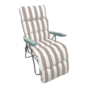 Sedia a Sdraio Moderna di Lusso con Cuscino Bianco 73x60x102 CM per Arredamento da Giardino o Spiaggia - Product Image 1