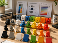 Filamento PLA+ de 1.75mm para Impresora 3D, Venta al Por Mayor de Fábrica, Set de Inicio de 8 Colores (Negro, Rojo, Amarillo) para Ender Bambu Lab