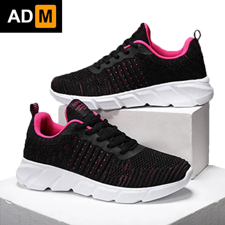 Sepatu Wanita Sol Tebal Sepatu Kets Musim Semi Musim Panas Pagi Sepatu Lari Keren Kasual Sepatu Sneakers Pink Mode Mudah