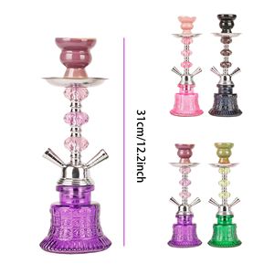<span class=keywords><strong>Cachimba</strong></span> de vidrio doble de un solo tubo de tamaño pequeño en stock <span class=keywords><strong>Accesorios</strong></span> acrílicos Shish Juego completo - Product Image 2