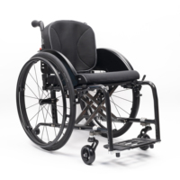 Fauteuil roulant sport pliable en fibre de carbone ultra-léger pour utilisateurs actifs, fauteuil de mobilité manuel haute performance